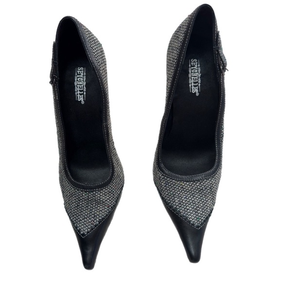 Seychelles vintage houndstooth point toe heels - Picture 4 of 4